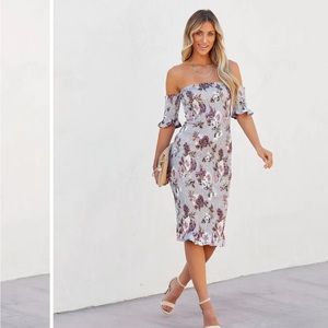 Off the shoulder midi dress